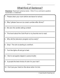 Subject And Predicate Worksheets Have Fun Teaching Types Of Sentences Worksheet Kinds Of Sentences Types Of Sentences
