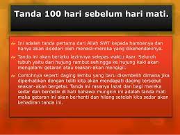 Walau bagaimanapun semua orang islam akan mendapat tanda ini, hanya apakah mereka sadar atau tidak saja. World Of Ad Dien Wadi Bolehkah Manusia Mengetahui Tanda Tanda Kematiannya