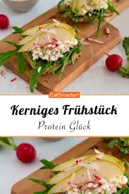 Vollkornbrotchen Mit Radieschen Huttenkase Und Bir Rezept Huttenkase Vegetarische Snacks Lebensmittel Essen