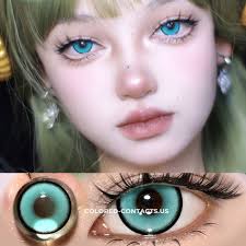 Grass Type Teal Green Colored Contacts