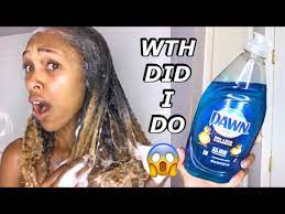 How to lighten your hair color with dish soap? I Used Dawn Dish Soap To Wash My Natural Hair Youtube