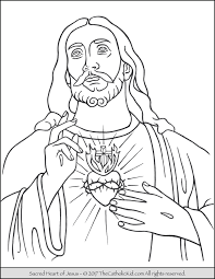 You are my refuge and my sanctuary.. Sacred Heart Of Jesus Coloring Page Thecatholickid Com Jesus Coloring Pages Catholic Coloring Jesus Drawings