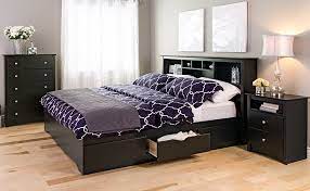 Store your linens, shoes and other bedroom items in six 18 in. Amazon Com Prepac Mate S Platform Storage Bed With 6 Drawers Queen Black Furniture Decor