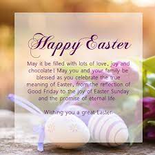 It is a cultural festival and holiday celebrating the rebirth of jesus from the dead. Happy Easter Greetings Message Wishes Text Ad Template Postermywall