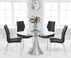 Sign up & shop now! Modern Glass Dining Table Set Black Or White With 4 6 Faux Leather Chairs New Black Large Set Of 6 Chairs Plus Table Furniture Home Kitchen Cate Org