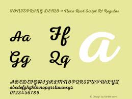 $ free > personal use. Fontspring Demo Nexa Rust Script R1 Font Fsp Demo Nexa Rust Script R1 Regular Font Fsp Demo Nexa Rust Script R1 Font Fontspringdemo Nexarustscriptr1regular Font Nexa Rust Script R Font Fontspring Demo Nexa Rust