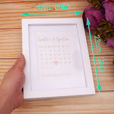 Cadre photo écologique en bamboo. Cadre De Calendrier De Mariage En Bois Avec Nom Et Date Personnalises Decor De Fete Personnalise Avec Decoration De Table A Ongles Cadeau D Anniversaire Aliexpress