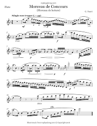 Faure Morceau De Concours Sheet Music Flute Sheet Music Free Flute Sheet Music