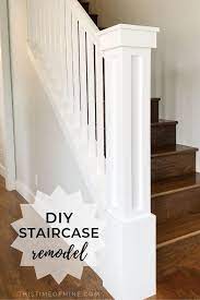 A Diy Oak Banister Makeover Tutorial And Tips Diy Staircase Makeover Stair Makeover Stair Remodel