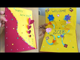 The events like new year and christmas provide a good opportunity for you to make your relations stronger by giving each other new year gifts and send a new year card to express your feelings. Diy New Year Pop Up Card How To Make New Year Card Easily Card Making Ideas Tutorial Steps Youtube