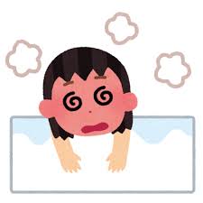 お風呂でのぼせる人のイラスト 女性 イラスト 女性 イラスト のぼせる