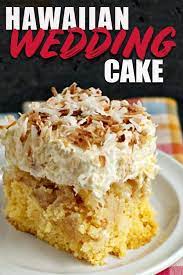 This Hawaiian Wedding Cake Recipe Is Simple And Easy It S Fruity And Sweet With Crushed Pineapple And Toppe Desserts Cake Recipes Hawaiian Wedding Cake Recipe