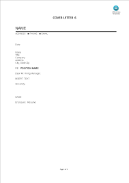 Cover Letter Blank Template Templates At Allbusinesstemplates Com