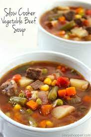 Easy Slow Cooker Chicken And Stuffing Recipe Beef Soup Recipes Vegetable Soup Recipes Vegetable Beef Soup