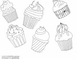 Muffin Rajz Drawing Muffin Coloring Page Szinezo Colorful Drawings Drawing Quotes Drawings
