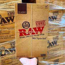 Raw 98 Special Cones 1400 Bulk Pack Cones Raw Cones Rolling Paper