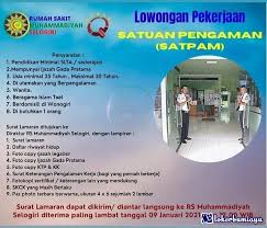 Selasa, juni 1, 2021 posted by : Lowongan Kerja Rs Muhammadiyah Selogiri Januari 2021