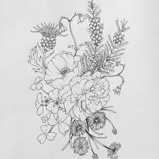 A Different Flower To Represent Each Part Of Her Heritage Heathers Poppy Rose Shamrock Cornflower Twi Pattern Tattoo Wildflower Drawing Shamrock Tattoos