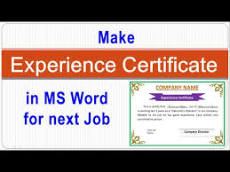 You are also not required to submit any relieving. How To Make Experience Certificate For Next Job Apply In Ms Word Youtube