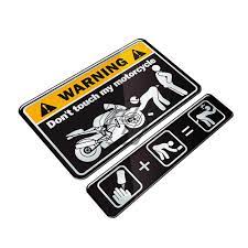 3d Warning Sticker Don't Touch My Motorcycle Tank Sex Decal Case For  Universal Kawasaki Yamaha Honda Suzuki Ducati Bmw Tank | Fruugo FI