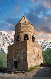 Pictures Images Of Gergeti Holy Trinity Tsminda Sameba Georgian Orthodox And Apostolic Church And Bell Tower 14th Historic Travel Europe Landmarks Church