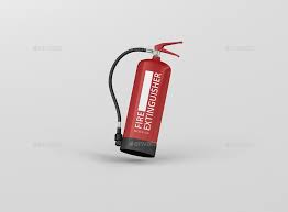 The item is presented in a front view. Fire Extinguisher Mockup By Visconbiz Graphicriver