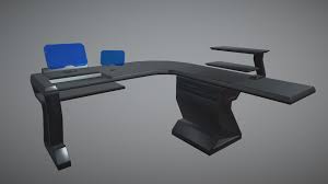 Great computer desk with futuristic design and equipped with three lcd monitors and made with. Futuristic Desk 3d Model By Rafaelvluciano Rafaelvluciano F0d9f31