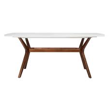 Benches go beyond the table: 72 Emmond Mid Century Modern Dining Table White Brown Project 62 Target