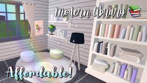 Roblox Bloxburg Aesthetic Modern Library Bloxburg House Ideas Roblox House Ideas Themed Kids Room