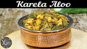 Karela Aloo Karela Aloo Recipe How To Make Karela Aloo Homemade Ka Aloo Recipes Recipes Yum