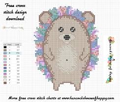 Can be stitched on white aida and leave out the white stitches. Hancock S House Of Happy Hippie Hedgehog Free Punk Rock Hedgehog Cross Stitch Pattern To Download