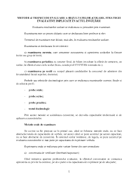 Doc Metode Si Tehnici De Evaluare A Diana Simona Academia Edu