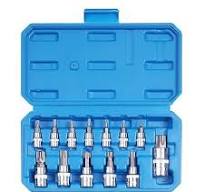 Torx Bit Socket Set 13pcs 3/8" Dr. T8 - T70 E Star Premium