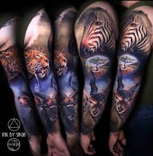 See more ideas about african sleeve tattoo, sleeve tattoos, tattoo sleeve designs. Africa Sleeve Best Sleeve Tattoos Animal Sleeve Tattoo Wildlife Tattoo