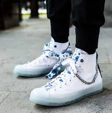 Schuhe sind neu, ungetragen und waren. Converse X Lay Zhang Yixing 2 0 Converse Blue And White Porcelain 1970s Lay Zhang Yixing Joint Jelly Bottom Square Scarf High Top Canvas Shoes Converse Blue And White Porcelain 1970s Zhang Yixing Joint