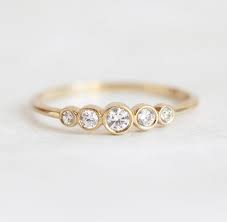 Five Diamond Band 14k Yellow Gold Diamond Ring Diamond Etsy In 2021 Yellow Gold Diamond Engagement Ring Diamond Rings Design Bezel Set Diamond