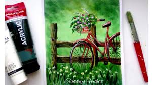 Enjoy free shipping on most stuff, even big stuff. A Bicycle With Flowers In The Garden I Acrylic Painting For Beginners I Art Ideas I Elakkis Art Youtube