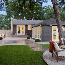 Modern home designed for maximum efficiency without compromise house plan es the ranch is a sqft and transitional style floor. Ranch Style Home Backyard Houzz
