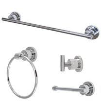 Genta 18 wall mounted towel bar. Chrome Towel Bar Bathroom Hardware Sets You Ll Love In 2021 Wayfair