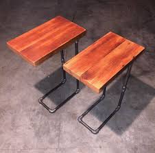 Reclaimed Wood C Table Side Table C Table Side Table
