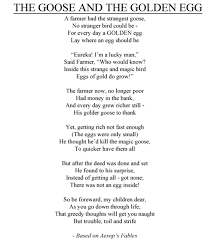 Poems The Goose And The Golden Egg Poems Golden Egg Poetry Third Grade
