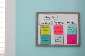 A check list where you can actually tick things off. Borrowed Heaven Diy Post It Note Goal Board