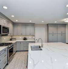 Nowadays, most of the homeowners are purchasing thermo foil or steel cabinets for renovating their kitchen. Number 2 Coming In Almost First Place Is One Of Our Favorite Kitchen Projects These White G New Kitchen Cabinets Grey Kitchen Designs Kitchen Remodel Small