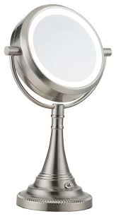 double sided led lighted makeup mirror