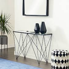 Measuring an impressive 60 wide, it only stands 30 tall and a depth of 15. Harper Willow 46 X 30 In Modern Black Metal Console Table W Clear Glass Top And Geometric Triangle Base 13 In Width 65604 At Tractor Supply Co