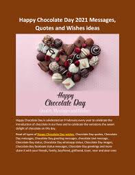 Über 7 millionen englischsprachige bücher. Happy Chocolate Day Quotes Messages And Chocolate Wishes By Best Messages Issuu