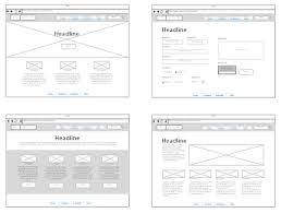 The ultimate pack of vector wireframe mockups for website ui & ux designs. Perancangan Desain Web Wireframe Mockup