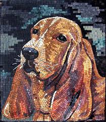Mosaico Di Marmo Del Cane Marble Mosaic Mosaic Portrait Mosaic Art