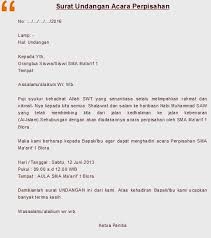 Contoh Surat Undangan Resmi Acara Perpisahan Sekolah Surat Undangan Pengacara