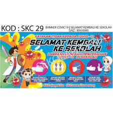 Templat powerpoint teman sekolah kembali ke sekolah. Banner Program Kesedaran Covid 19 Kembali Ke Sekolah Skc29 Shopee Malaysia